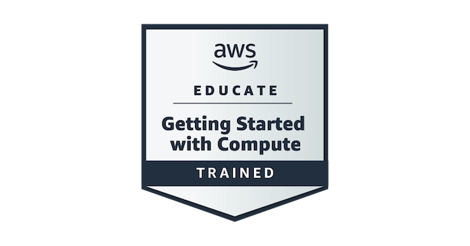 Official AWS Educate Getting Started with Compute training badge