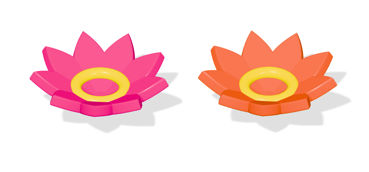 Pink and orange lotus decoration mockups